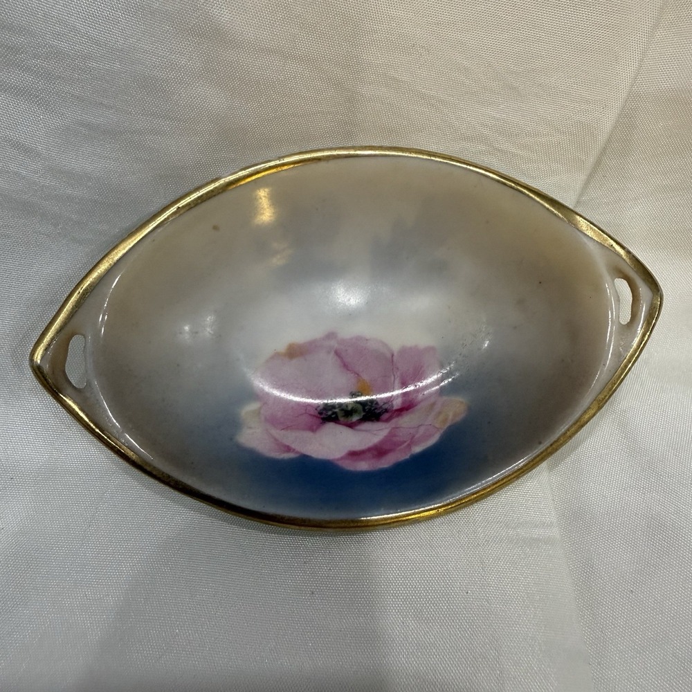 Vintage Royal Rudolstadt Prussia Breyer & Bock Small Handpainted Trinket Dish